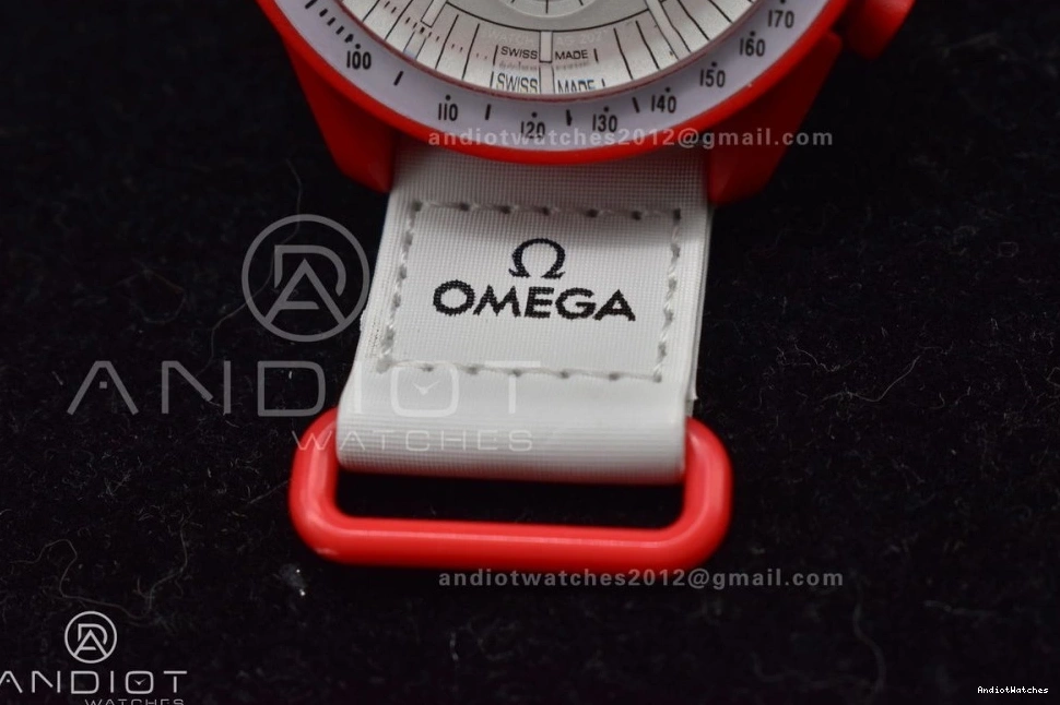 Moonwatch Strap x on UrbanChic Mission 1177 to Swatch Quartz Nylon Mars Bioceramic Omega 0212
